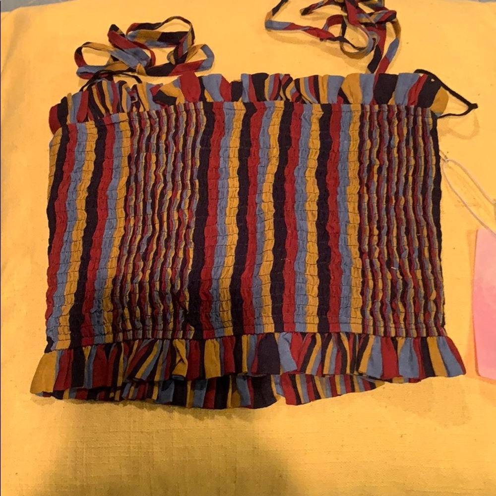 Crinkle crop top